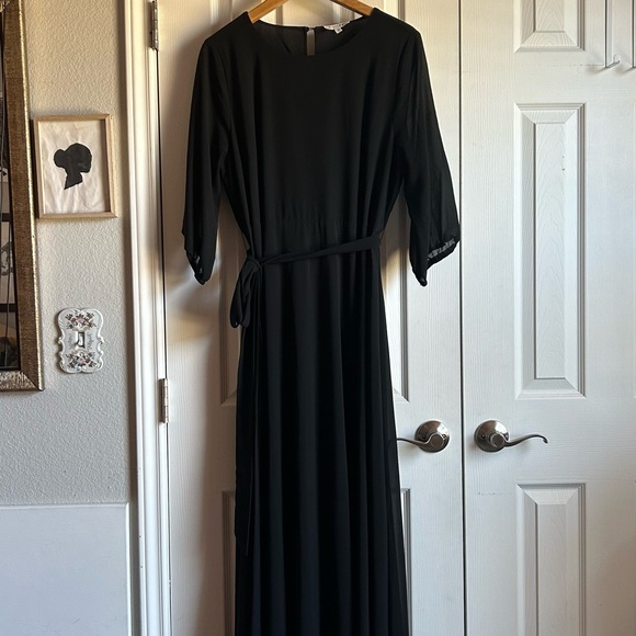 Baltic Born black 3/4 sleeve Rebecca maxi dress - Picture 8 of 9